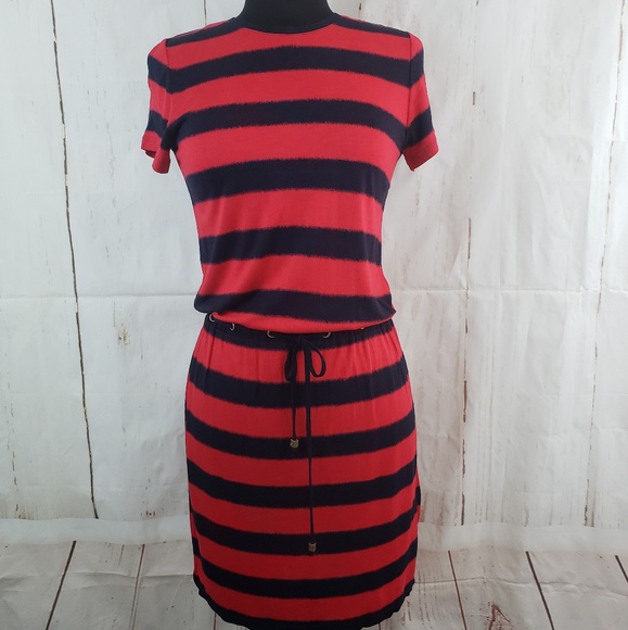 MICHAEL Michael Kors Dresses & Skirts - Michael Kors Striped Drawstring Waist Dress Sz S